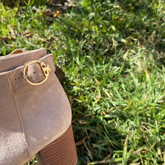 Tory Burch nude Suede Leather boots booties Size 8.5 - Picture 7 of 16